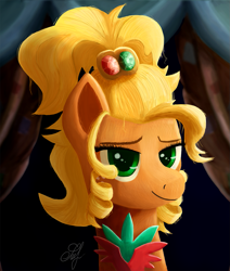 Size: 977x1150 | Tagged: safe, artist:ssoldat, applejack, earth pony, pony, applejewel, female, mare, smiling, solo