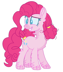 Size: 866x984 | Tagged: safe, artist:bezziie, pinkie pie, pony, alternate design, alternate hairstyle, simple background, solo, transparent background