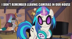 Size: 926x506 | Tagged: safe, screencap, dj pon-3, octavia melody, vinyl scratch, earth pony, pony, slice of life (episode), image macro, meme, vinyl and octavia's home