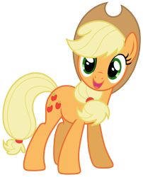 Size: 6592x8161 | Tagged: safe, artist:estories, applejack, earth pony, pony, absurd resolution, cute, happy, jackabetes, looking at you, simple background, smiling, solo, transparent background, vector