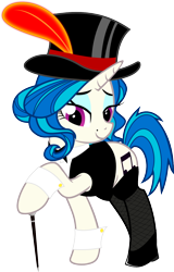 Size: 1012x1584 | Tagged: safe, artist:up1ter, dj pon-3, vinyl scratch, pony, unicorn, alternate hairstyle, classy, eyeshadow, fishnet stockings, solo, vinyl class