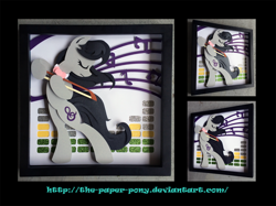 Size: 1280x958 | Tagged: safe, artist:the-paper-pony, octavia melody, earth pony, pony, craft, irl, photo, shadowbox, solo