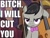 Size: 800x600 | Tagged: safe, edit, edited screencap, screencap, octavia melody, earth pony, pony, slice of life (episode), angry, bow (instrument), bowtie, caption, cello, cello bow, dialogue, female, frown, image macro, mare, musical instrument, reaction image, solo, threat, vulgar