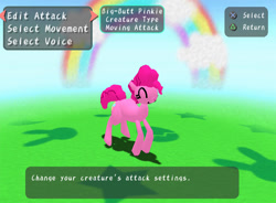 Size: 853x627 | Tagged: safe, artist:tgweaver, pinkie pie, earth pony, pony, 3d, fan game, game, graffiti kingdom, solo