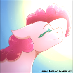 Size: 768x768 | Tagged: safe, artist:liaamethyst, pinkie pie, earth pony, pony, female, mare, solo