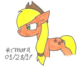 Size: 744x651 | Tagged: safe, artist:cmara, applejack, earth pony, pony, female, mare, solo, traditional art