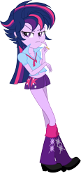 Size: 1834x3937 | Tagged: safe, artist:bluse, derpibooru import, twilight sparkle, equestria girls, alternate hairstyle, background removed, belly button, breasts, cigarette, clothes, cutie mark on clothes, earring, midriff, piercing, pleated skirt, punklight sparkle, show accurate, skirt, smoking, solo