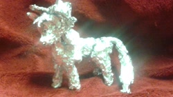 Size: 2560x1440 | Tagged: safe, artist:thefoilguy, applejack, earth pony, pony, aluminum, honesty, irl, photo, sculpture, solo, tinfoil, traditional art