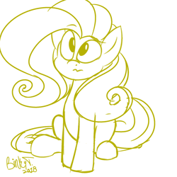 Size: 2000x2000 | Tagged: safe, artist:binkyt11, derpibooru exclusive, part of a set, fluttershy, pegasus, pony, female, impossibly large mane, lineart, mare, monochrome, simple background, solo, white background