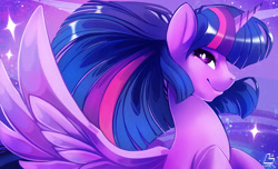 Size: 1500x909 | Tagged: safe, artist:chocokangoo, derpibooru import, part of a set, twilight sparkle, twilight sparkle (alicorn), alicorn, pony, female, mare, smiling, solo