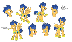 Size: 4021x2361 | Tagged: safe, artist:icey-wicey-1517, artist:nightpaint12, color edit, edit, flash sentry, pegasus, pony, angry, armor, bust, clothes, colored, flying, male, mouth hold, open mouth, pose, sad, shoes, signature, simple background, smiling, solo, stallion, sword, transparent background, weapon