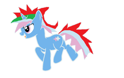 Size: 730x462 | Tagged: safe, artist:j-j-bases, artist:stardash123, oc, oc only, oc:magic star, base used, rainbow power, rainbow power-ified, simple background, solo, white background