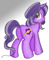 Size: 800x970 | Tagged: safe, artist:ohohokapi, oc, oc only, oc:purple tinker, pony, unicorn, butt, female, mare, plot, solo