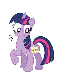 Size: 600x764 | Tagged: safe, artist:aleximusprime, derpibooru import, twilight sparkle, egghead, simple background, solo, transparent background