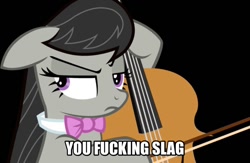 Size: 926x604 | Tagged: safe, screencap, octavia melody, earth pony, pony, image macro, meme, solo, vulgar