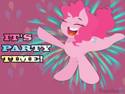 Size: 4000x3000 | Tagged: safe, artist:treblesketchofficial, pinkie pie, earth pony, pony, happy, party time, solo