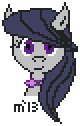 Size: 80x126 | Tagged: safe, artist:meertogh, octavia melody, earth pony, pony, black mane, female, gray coat, mare, pixel art, solo