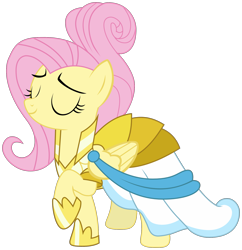 Size: 1994x2057 | Tagged: safe, artist:sonofaskywalker, fluttershy, pegasus, pony, fake it 'til you make it, alternate hairstyle, clothes, cute, female, mare, raised hoof, simple background, solo, transparent background, vector, warrior of inner strength, warriorshy
