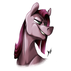 Size: 1200x1200 | Tagged: safe, artist:longmuzzlepony, pinkie pie, earth pony, pony, bust, pinkamena diane pie, portrait, solo