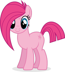 Size: 7991x8937 | Tagged: safe, artist:punzil504, pinkie pie, earth pony, pony, absurd resolution, alternate hairstyle, apinkalypse pie, apocalypse, crystal war timeline, female, mare, missing cutie mark, pinkamena diane pie, scar, simple background, smiling, solo, transparent background