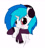 Size: 1833x2016 | Tagged: safe, artist:fribox, dj pon-3, vinyl scratch, pony, unicorn, clothes, scarf, solo