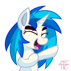 Size: 2000x2000 | Tagged: safe, artist:php92, dj pon-3, vinyl scratch, pony, unicorn, eyebrows, solo