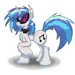 Size: 800x800 | Tagged: safe, artist:theerotictaco, dj pon-3, vinyl scratch, pony, unicorn, fluffy, headphones, solo