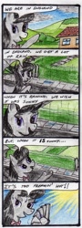 Size: 881x2444 | Tagged: safe, artist:40kponyguy, derpibooru exclusive, octavia melody, earth pony, pony, comic, england, rain, traditional art