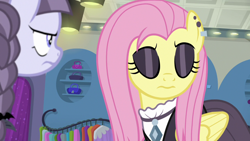 Size: 1280x720 | Tagged: safe, screencap, fluttershy, inky rose, pegasus, pony, fake it 'til you make it, fluttergoth