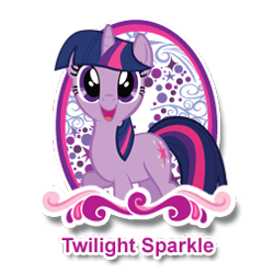 Size: 252x252 | Tagged: safe, derpibooru import, twilight sparkle, pony, unicorn, female, mare, multicolored mane, official, purple coat, solo