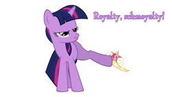 Size: 1280x720 | Tagged: safe, artist:caliazian, artist:kwark85, artist:maximillianveers, derpibooru import, twilight sparkle, alicorn drama, big crown thingy, drama, element of magic, old drama, op is a cuck, solo, text, the duck goes kwark, vector