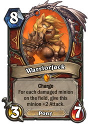 Size: 400x569 | Tagged: safe, artist:atryl, applejack, anthro, card, crossover, diablo, diablo 3, hearthstone, legendary, trading card, trading card game, warcraft, warrior