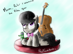 Size: 955x711 | Tagged: safe, artist:jubrony, gummy, octavia melody, earth pony, pony, cello, filly, musical instrument, younger