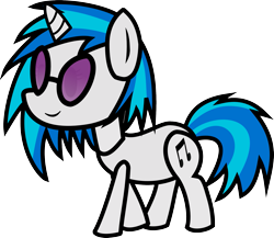 Size: 2121x1843 | Tagged: safe, artist:hardcyder, dj pon-3, vinyl scratch, pony, unicorn, paper pony, solo