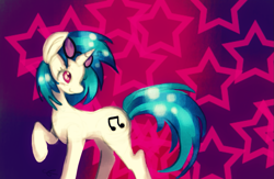 Size: 1173x767 | Tagged: safe, artist:chiuuchiuu, dj pon-3, vinyl scratch, pony, unicorn, female, horn, mare, solo