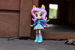 Size: 6000x4000 | Tagged: safe, artist:artofmagicpoland, fluttershy, equestria girls, clothes, doll, equestria girls minis, irl, photo, photography, sweater, sweatershy, toy, wondercolts uniform