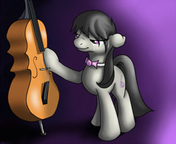 Size: 1000x814 | Tagged: safe, artist:jinyaranda, octavia melody, earth pony, pony, cello, crying, musical instrument, solo