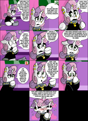 Size: 1524x2091 | Tagged: safe, artist:pembroke, big macintosh, sweetie belle, earth pony, pony, ask meanie belle, comic, male, meanie belle, solo, stallion, tumblr