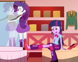 Size: 3732x3000 | Tagged: safe, artist:amante56, derpibooru import, rarity, twilight sparkle, twilight sparkle (alicorn), alicorn, equestria girls, clothes, feet, ruby slippers, shoes, the wizard of oz