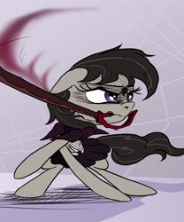 Size: 1500x1800 | Tagged: safe, artist:aaronmk, octavia melody, earth pony, pony, crossover, kill la kill, solo, sword