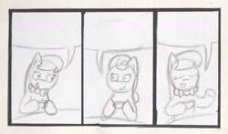 Size: 1404x826 | Tagged: safe, artist:bobthedalek, bon bon, octavia melody, sweetie drops, earth pony, pony, sketch, wip