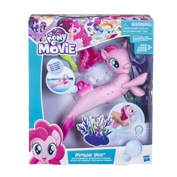 Size: 1500x1500 | Tagged: safe, pinkie pie, seapony (g4), my little pony: the movie, box, irl, official, photo, seaponified, seapony pinkie pie, simple background, species swap, toy, white background