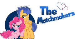 Size: 5000x2500 | Tagged: safe, artist:kuren247, artist:sapphireartemis, derpibooru import, flash sentry, pinkie pie, earth pony, pony, pinkiesentry, vector