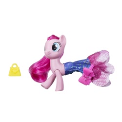 Size: 1500x1500 | Tagged: safe, pinkie pie, seapony (g4), my little pony: the movie, clothes, dress, fashion style, irl, official, photo, seaponified, seapony pinkie pie, simple background, solo, species swap, toy, white background