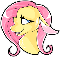 Size: 3350x3214 | Tagged: safe, artist:draikinator, fluttershy, pegasus, pony, bust, female, floppy ears, looking at you, mare, open mouth, simple background, solo, transparent background