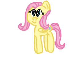 Size: 800x600 | Tagged: safe, artist:nightshadowmlp, fluttershy, pegasus, pony, paint.net, simple background, smiling, white background