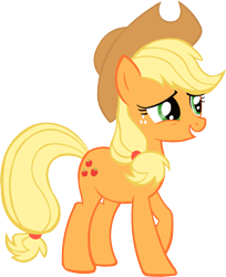 Size: 1887x2309 | Tagged: safe, artist:shtopor7, applejack, earth pony, pony, female, mare, raised leg, simple background, solo, transparent background, vector