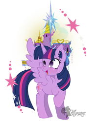 Size: 2000x2500 | Tagged: safe, artist:zombies-pudding, derpibooru import, twilight sparkle, twilight sparkle (alicorn), alicorn, pony, castle, female, mare, solo