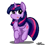 Size: 150x150 | Tagged: safe, artist:dshou, derpibooru import, twilight sparkle, twilight sparkle (alicorn), alicorn, pony, chest fluff, cute, female, mare, pixel art, solo, twiabetes