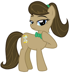 Size: 4719x5000 | Tagged: safe, artist:henx125, artist:jennieoo, edit, doctor whooves, octavia melody, earth pony, pony, absurd resolution, doctavia, doctor who, female, fusion, mare, ponytail, recolor, rule 63, solo, tavified